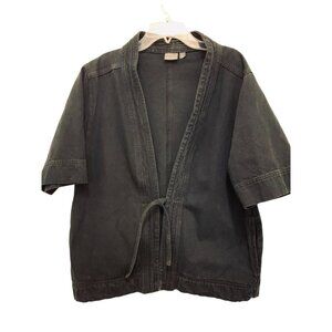 ASOS Black Denim 3/4 Sleeves Open front Cardigan Size  Med